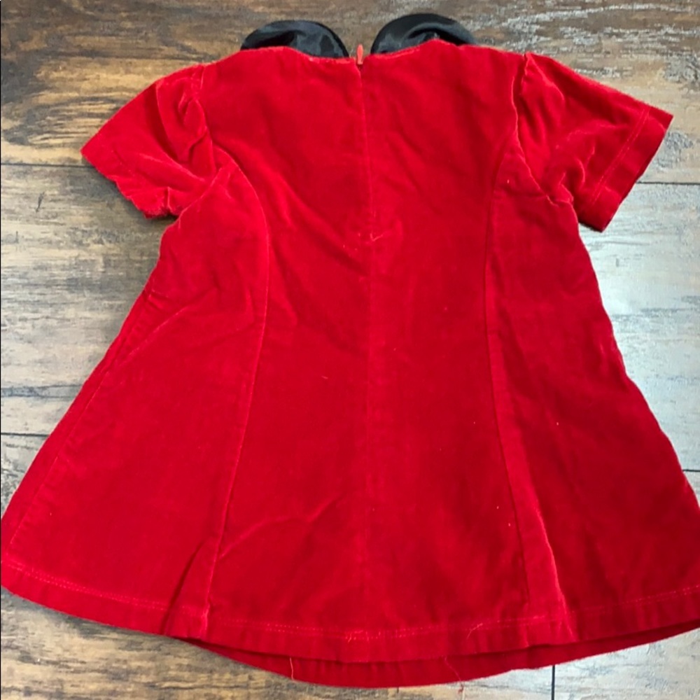 Izod red & black velvet formal dress with bloomers - Picture 7 of 8